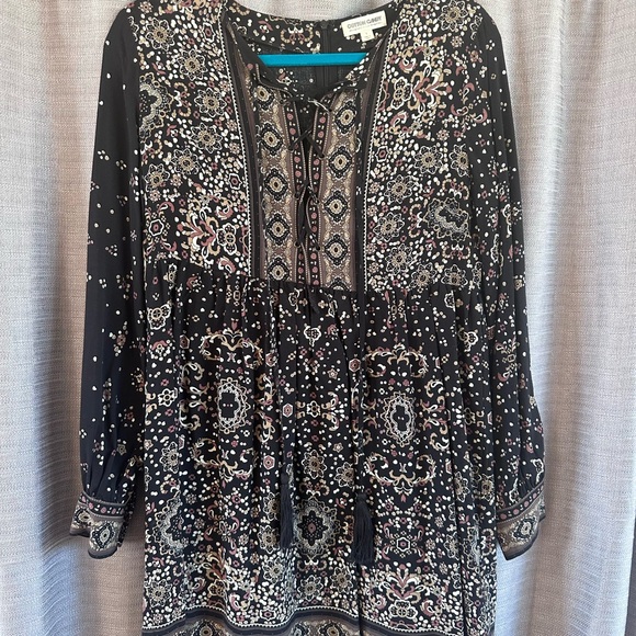 Long sleeve mini dress - Picture 2 of 4